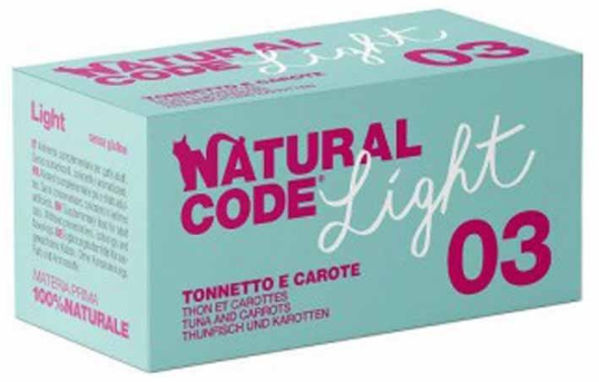 Natural Code 03 Light Tonnetto e Carote 4x70g Umido per Gatti Natural Code 03 Light Tonnetto e Carote 4x70g Umido per Gatti
